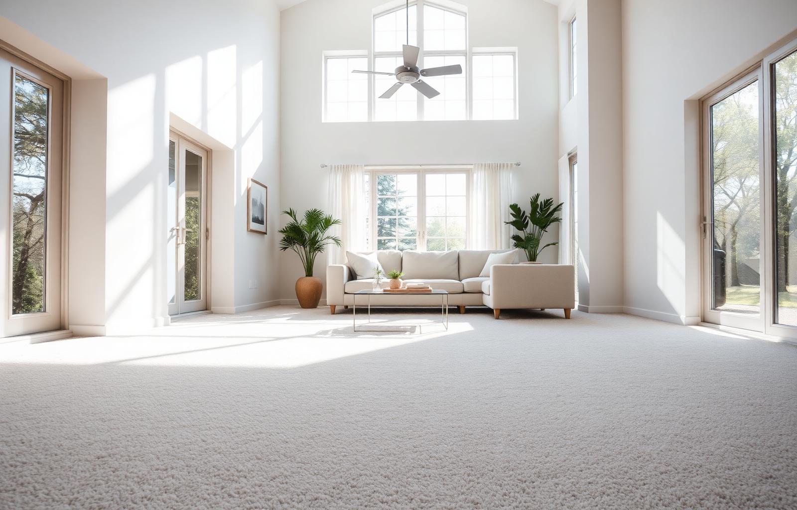 Freshly cleaned carpet